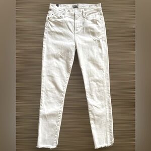 Citizens Of Humanity White Rocket Crop High Rise Skinny Jeans Size 26